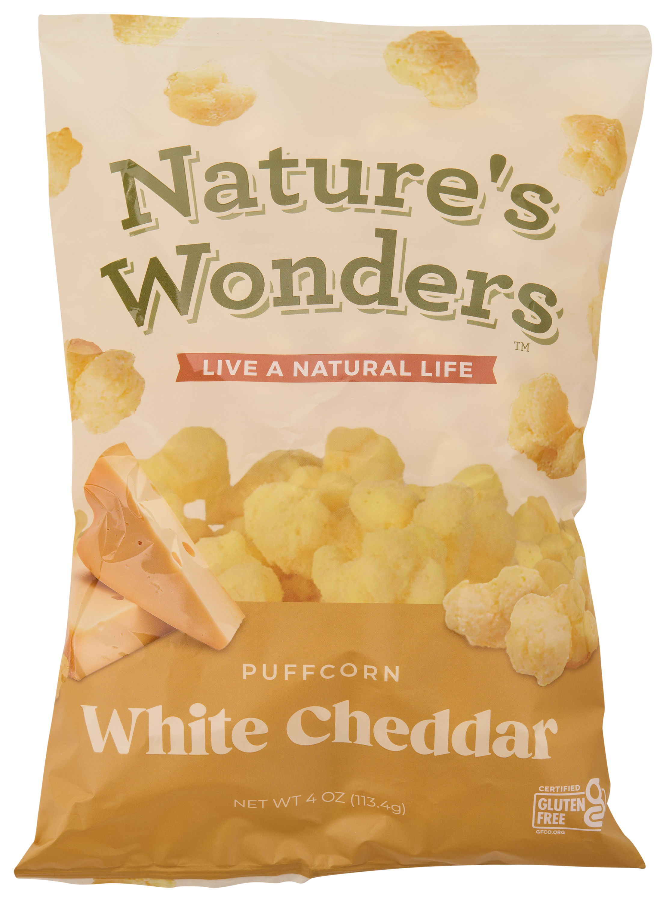 Image of Nature's Wonders White Cheddar Puffcorn