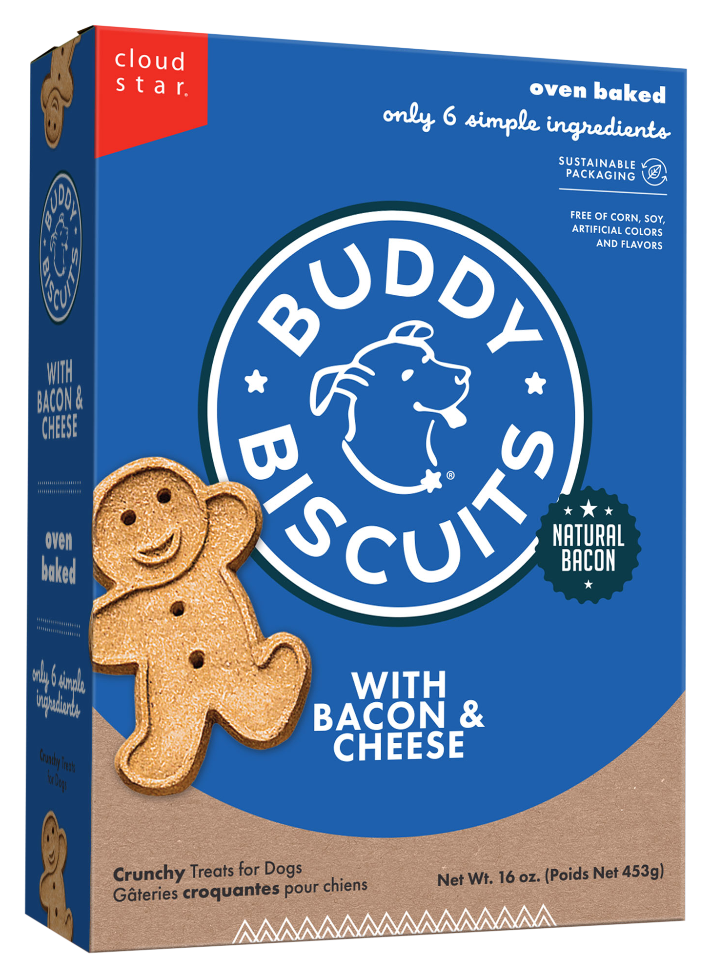 Image of Buddy Biscuits Bacon & Cheese Oven-Baked Dog Treats