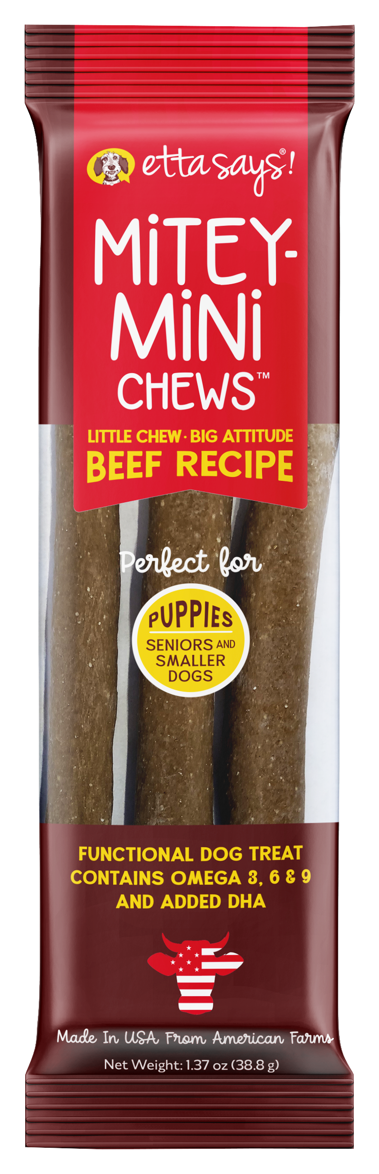 Image of Etta Says! Beef Mitey-Mini Dog Chews