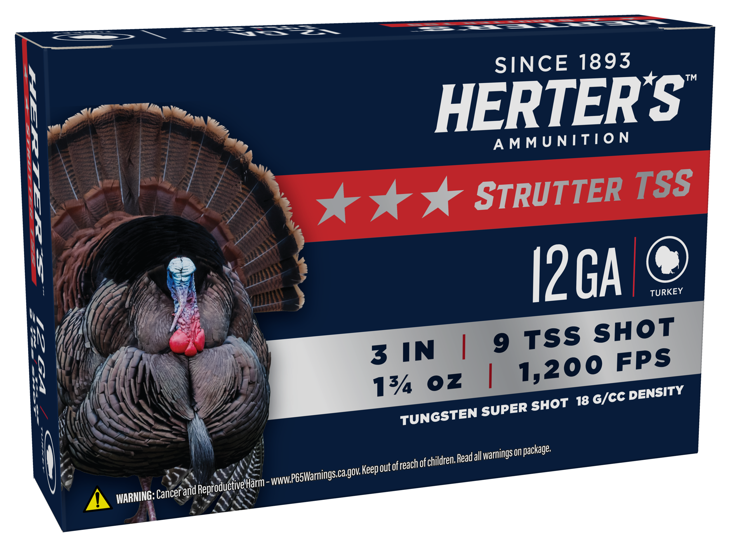 Image of "Herter's Strutter TSS 12-Ga. 3"" 1-3/4 oz. Turkey Shotshells - #9 - 5 Rounds"