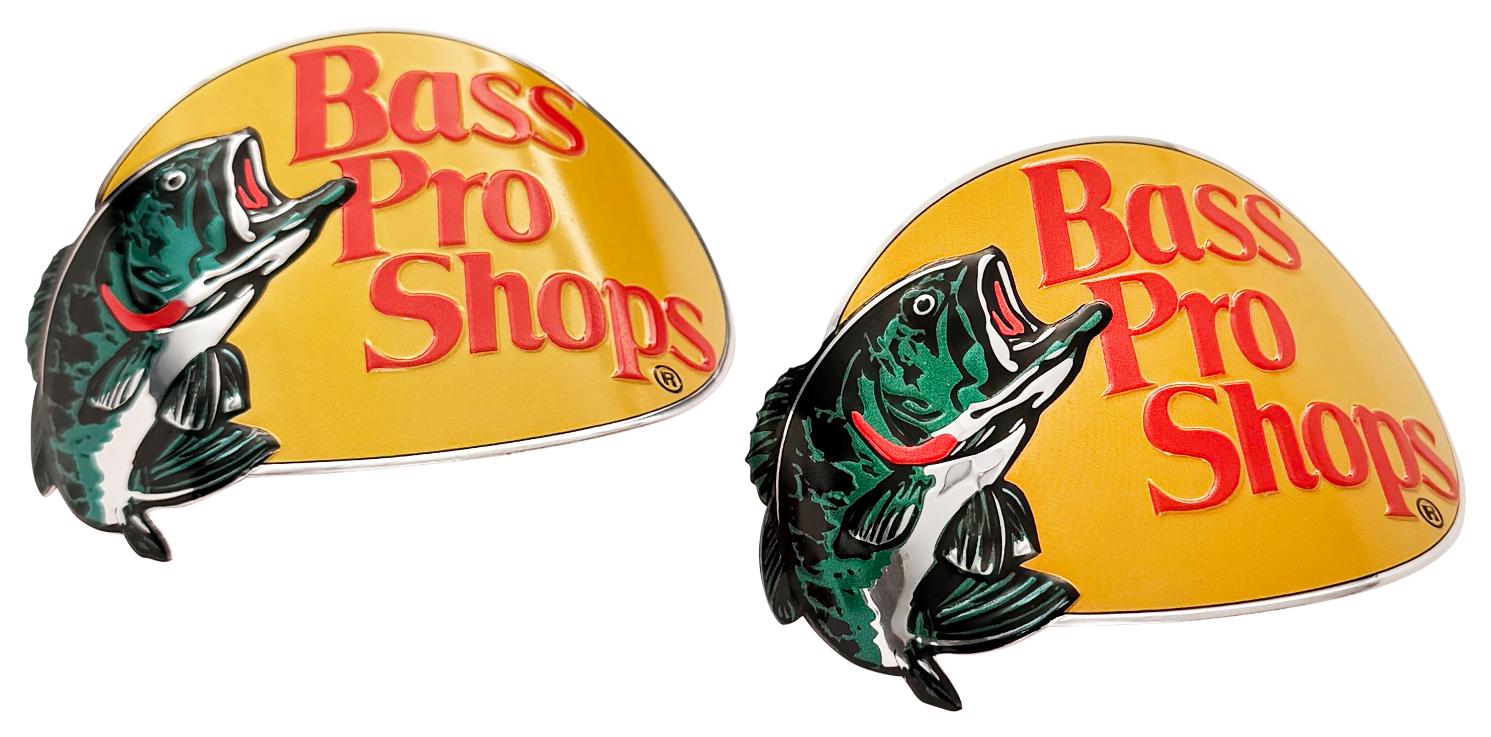 Image of Bass Pro Shops Logo Metal Bottle Badge Decal - Multi