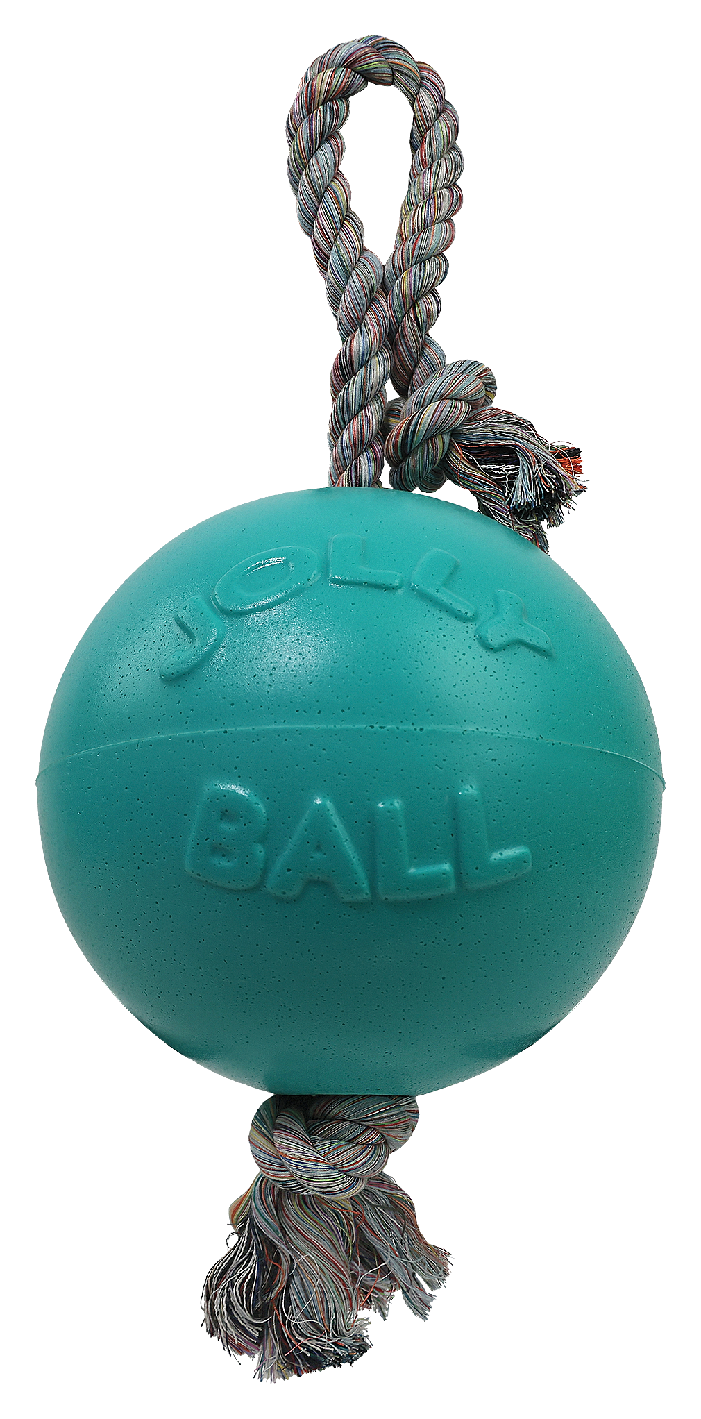 Image of "Jolly Pets Romp-N-Roll Jolly Ball Scented Dog Toy - Aqua - 8"" - Blueberry"