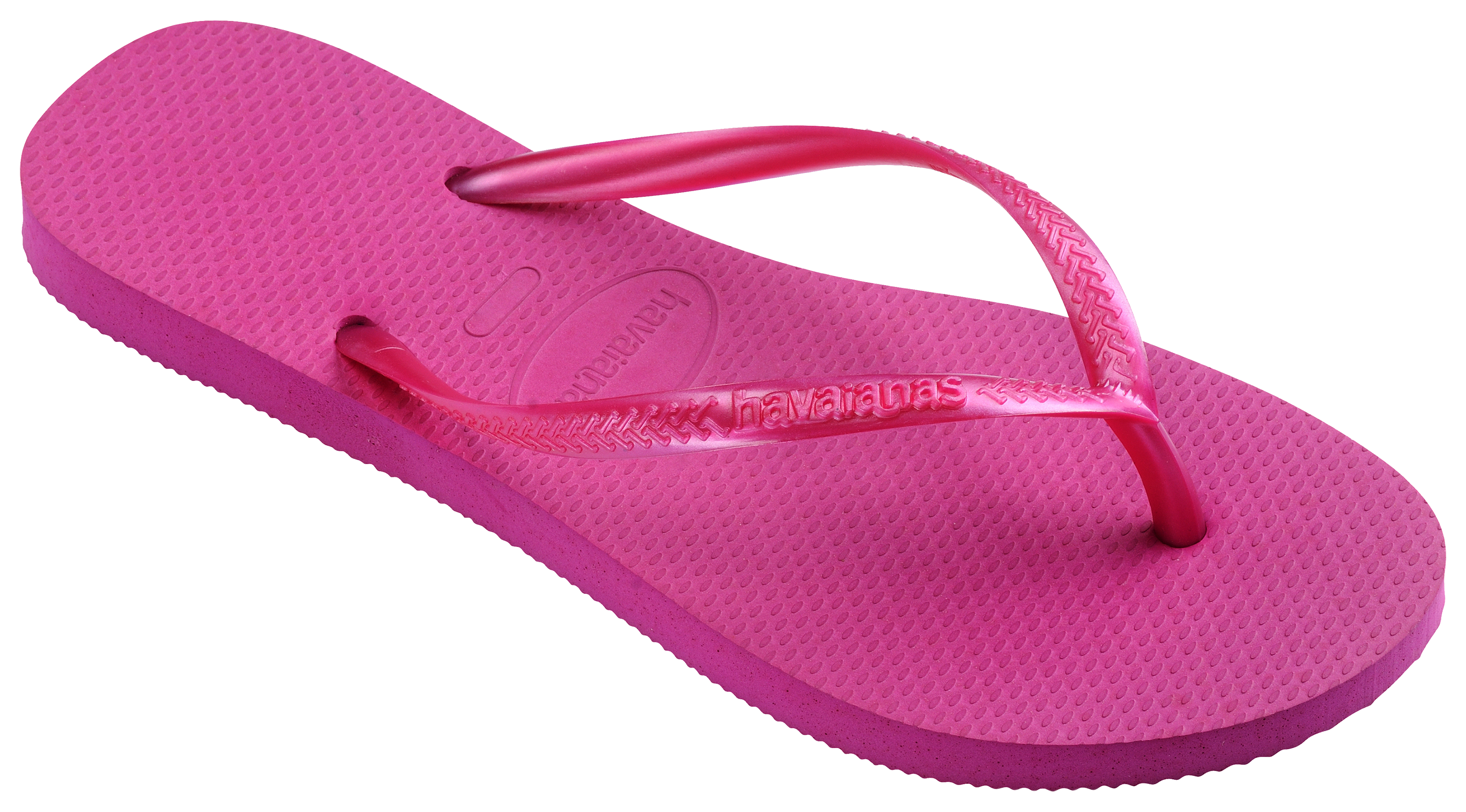 Image of Havaianas Slim Flip Flop Sandals for Women - Rosa/Rosa Metallic