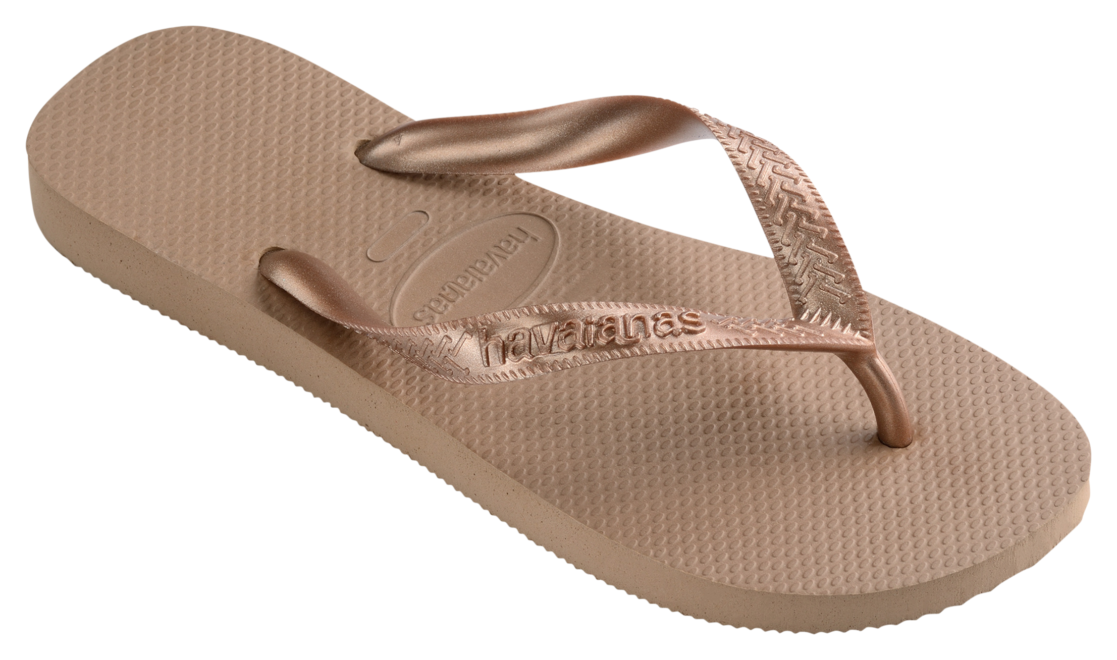 Image of Havaianas Top Tiras Flip Flop Sandals for Women - Rose Gold