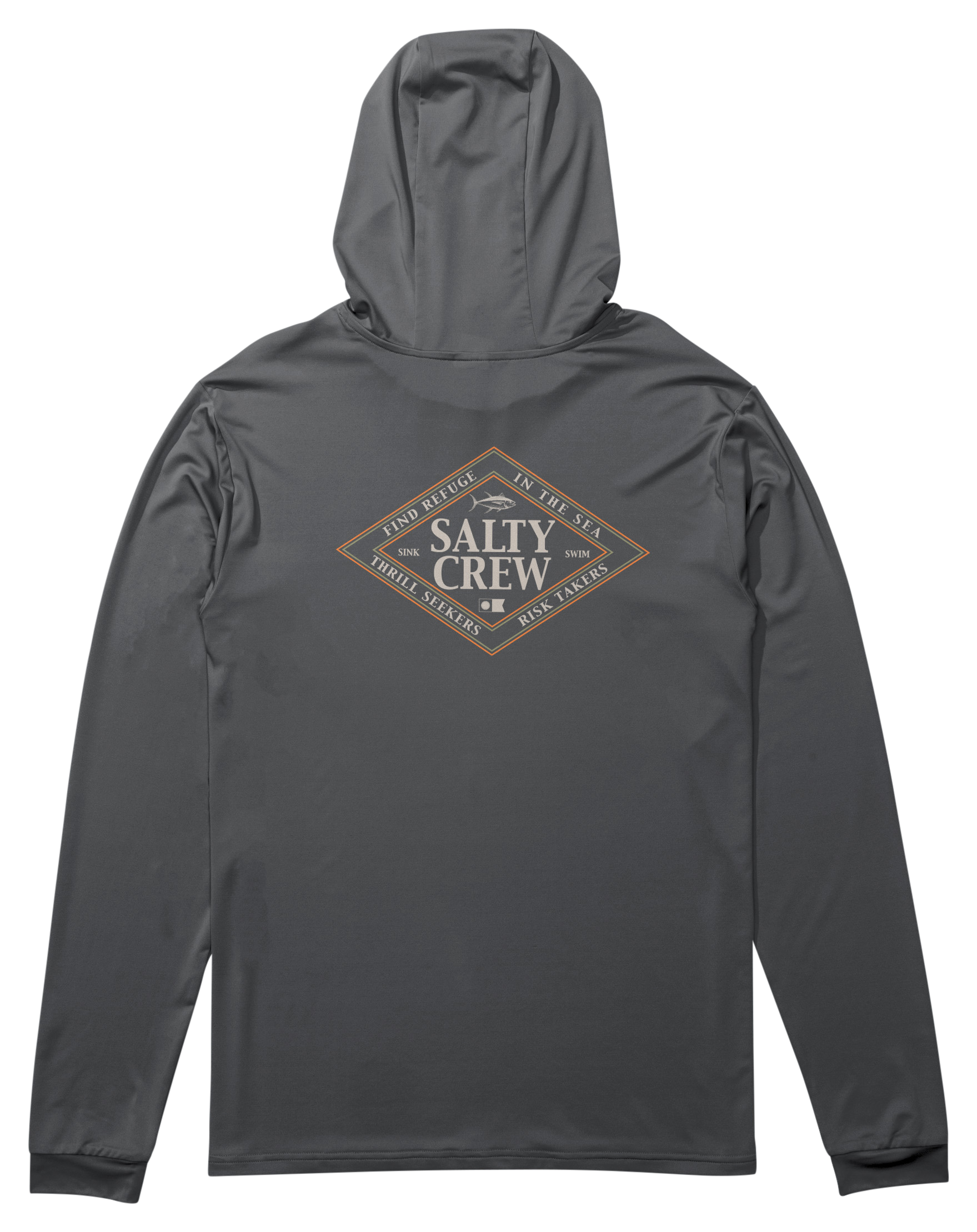 Image of Salty Crew Iconic Hooded Sunshirt - Charcoal