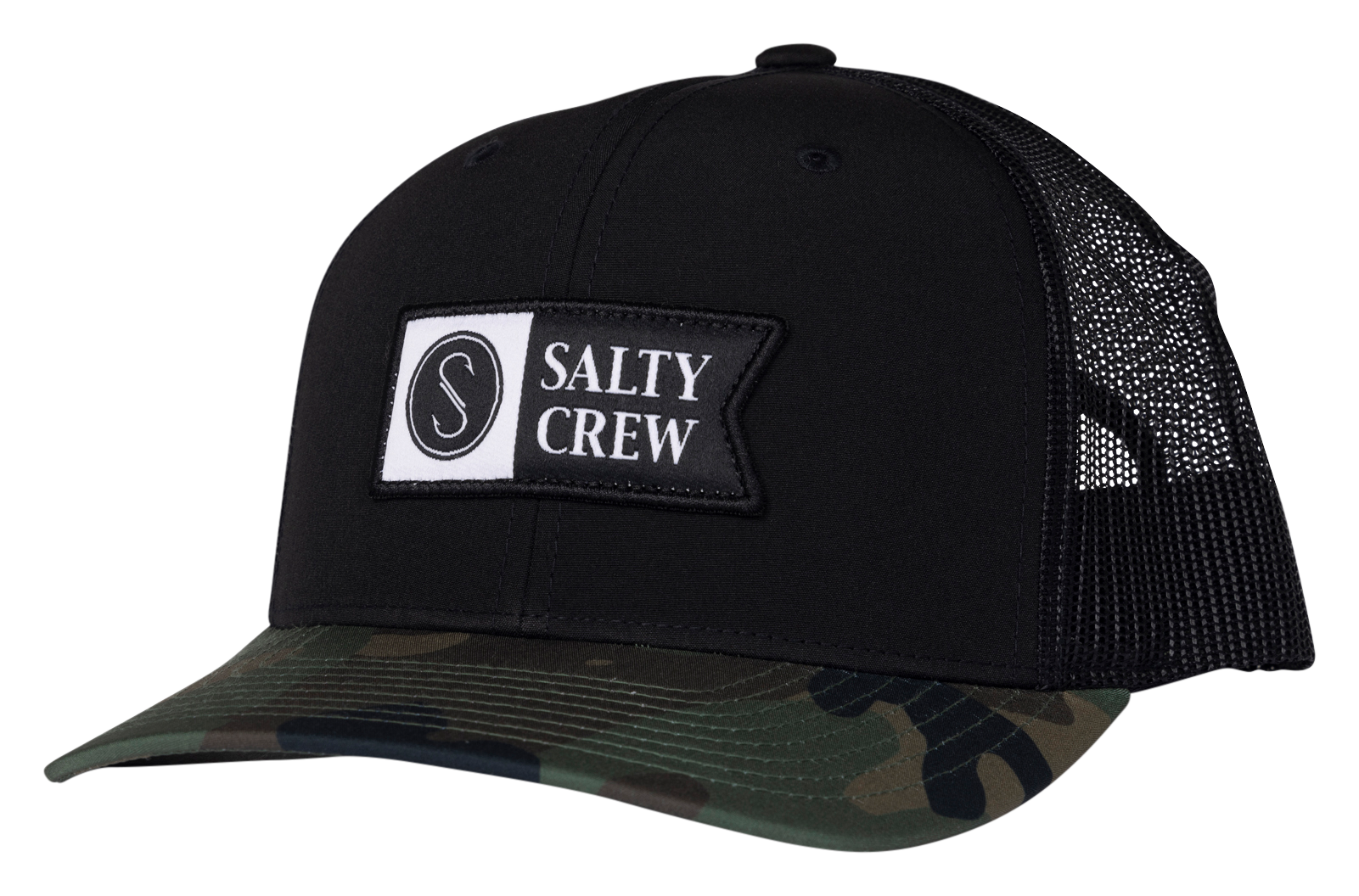 Image of Salty Crew Pinnacle 2 Retro Trucker Cap - Camo/Black