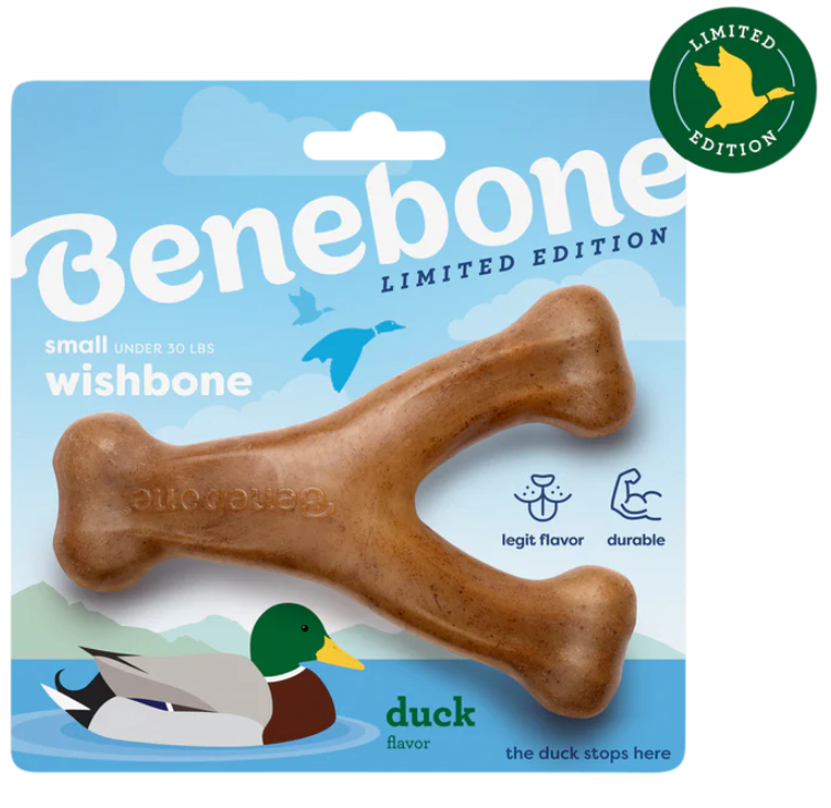 Image of Benebone Duck Wishbone Dog Toy - Small
