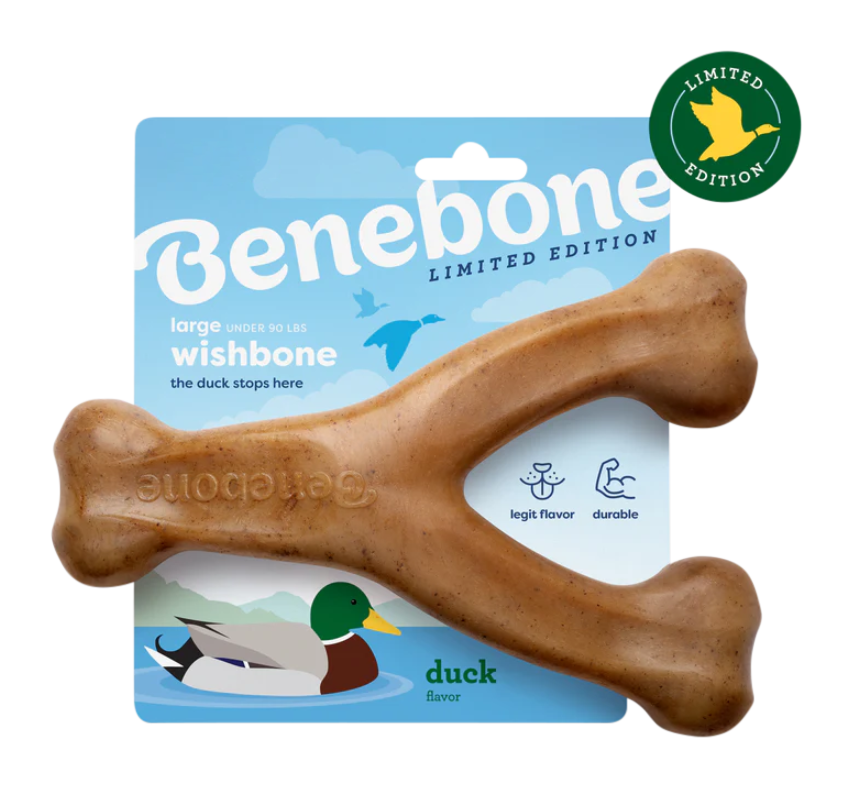 Image of Benebone Duck Wishbone Dog Toy - Large