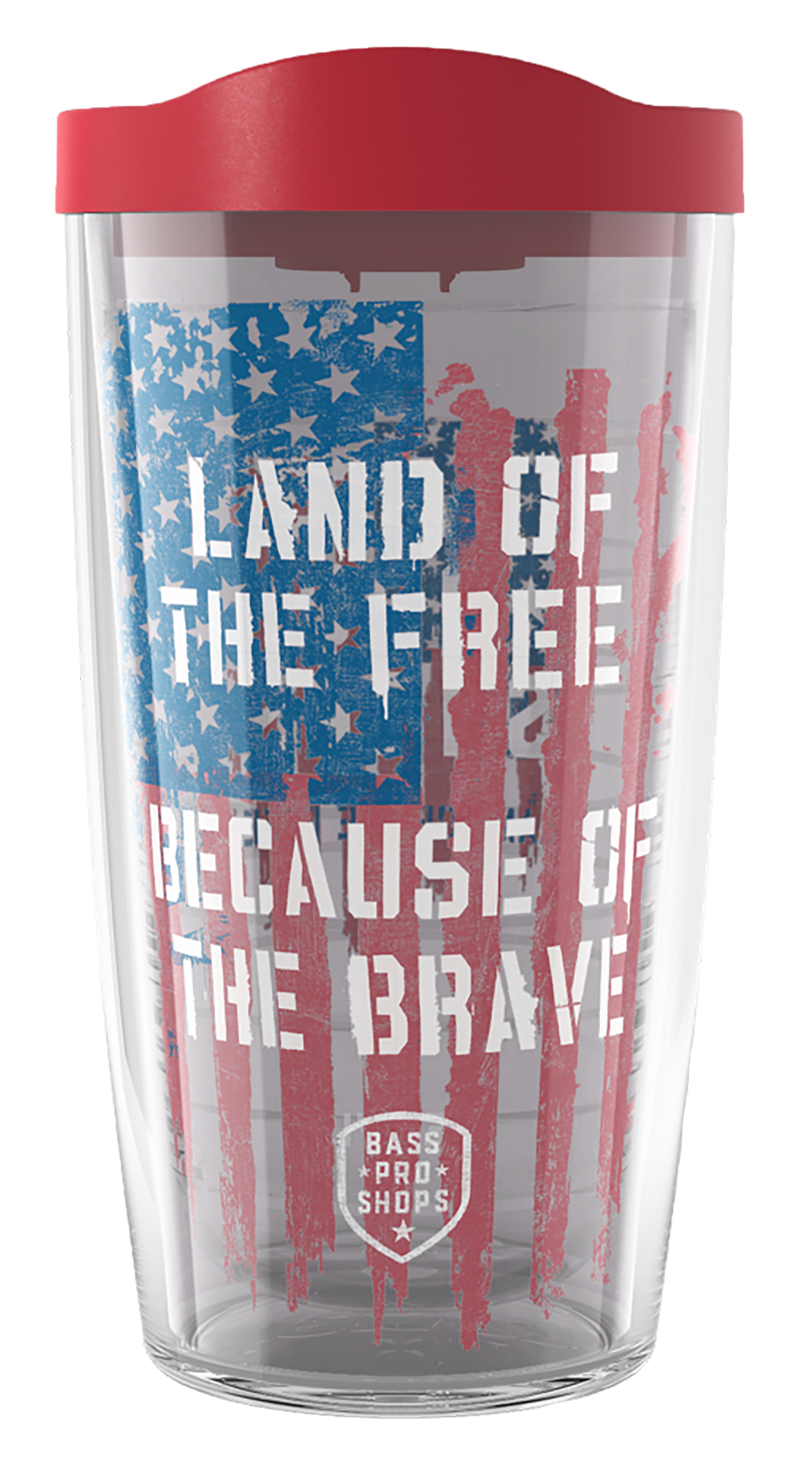 Image of Bass Pro Shops Land of the Free Flag Tumbler - Red