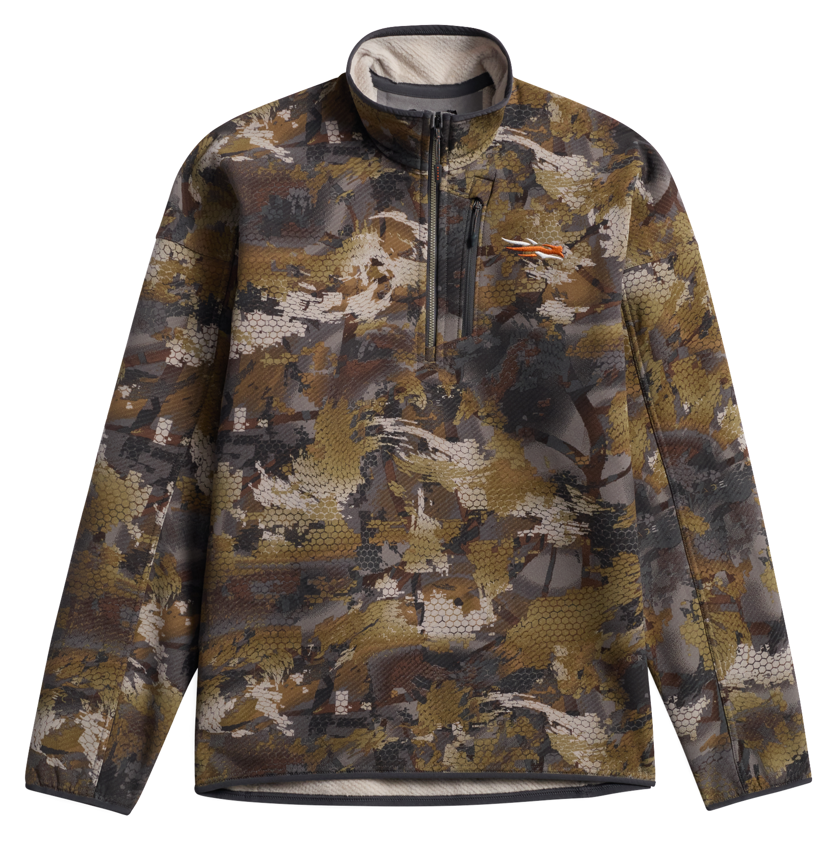 Image of SITKA Alpha Fleece Quarter-Zip Pullover - Optifade Timber