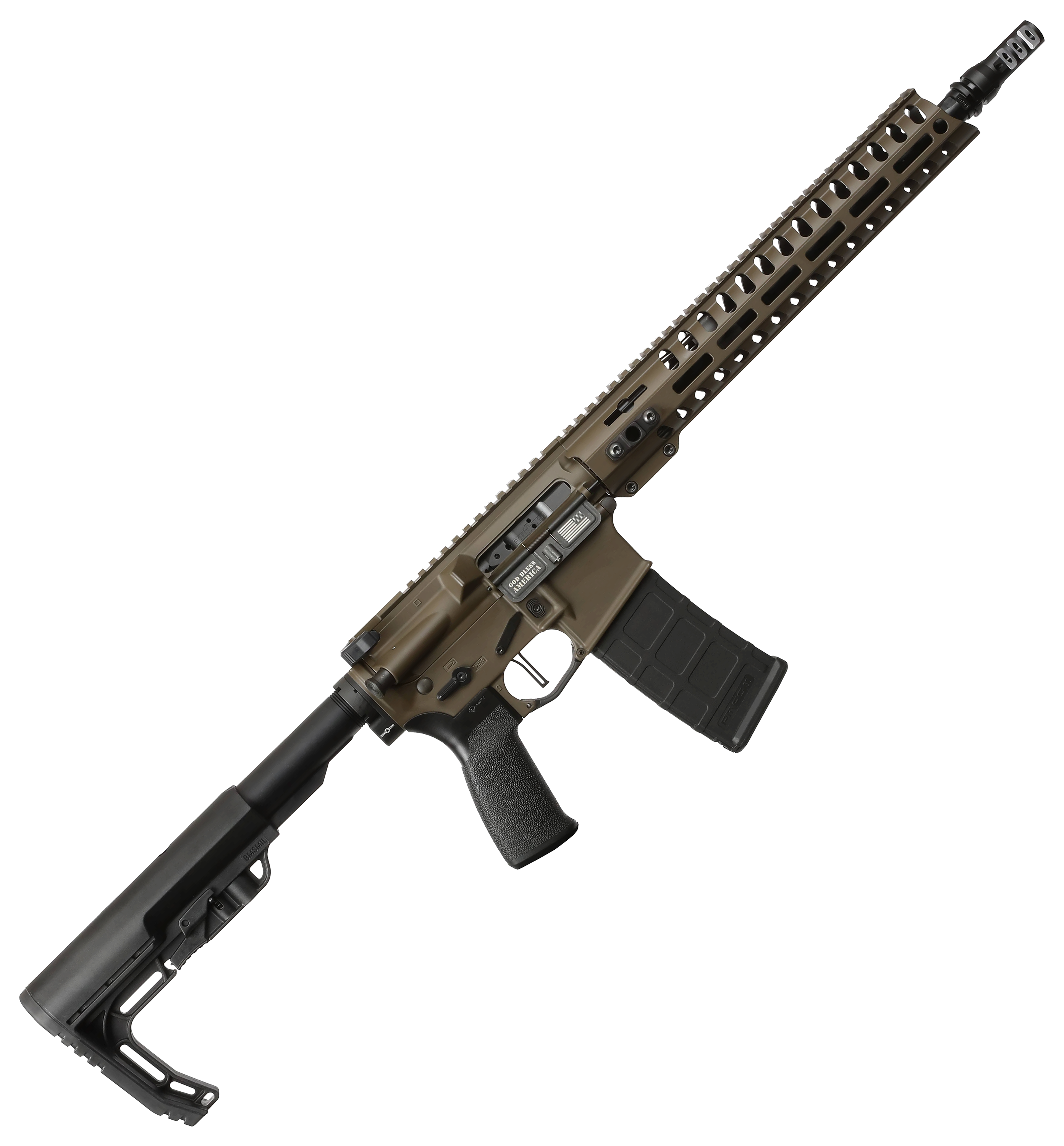 Image of POF USA Minuteman Semi-Auto Rifle with Dead Air KeyMo Muzzle Brake - .300 AAC Blackout - Patriot Brown