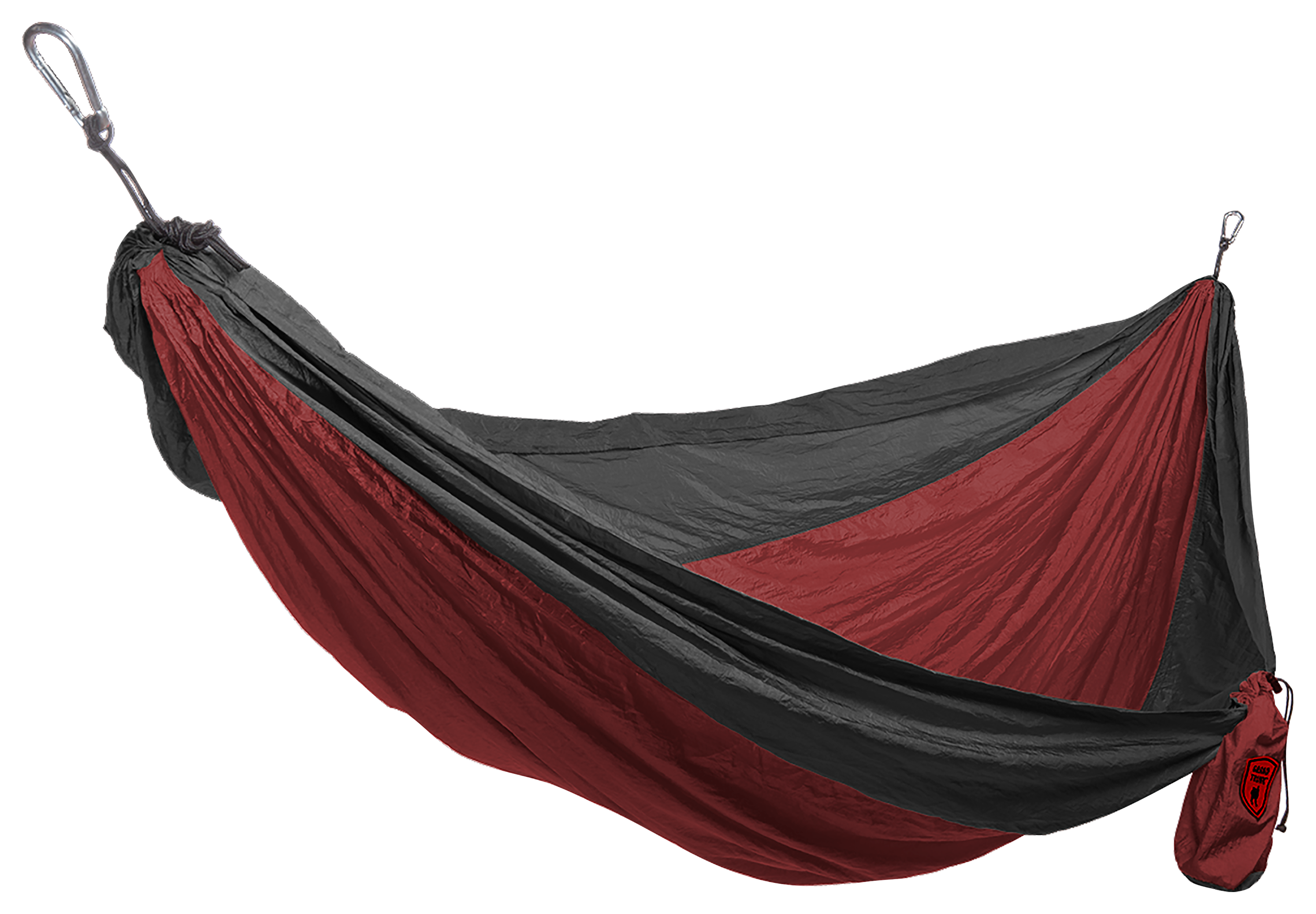 Image of Grand Trunk Single Parachute Hammock - Crimson/Charcoal