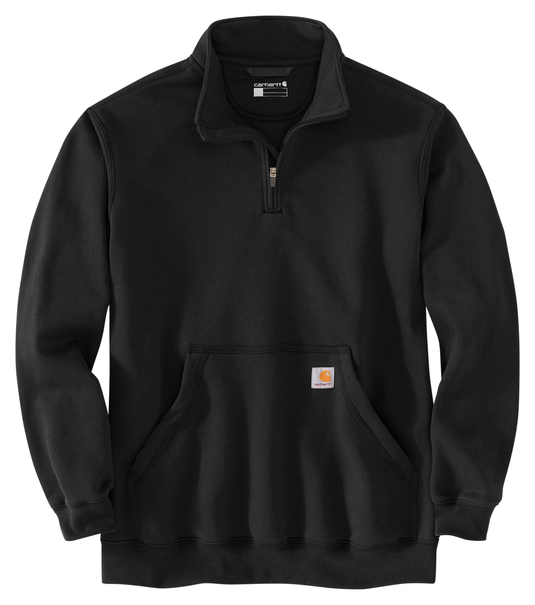 Image of Carhartt Marquette Quarter-Zip Mock-Neck Sweatshirt - Black