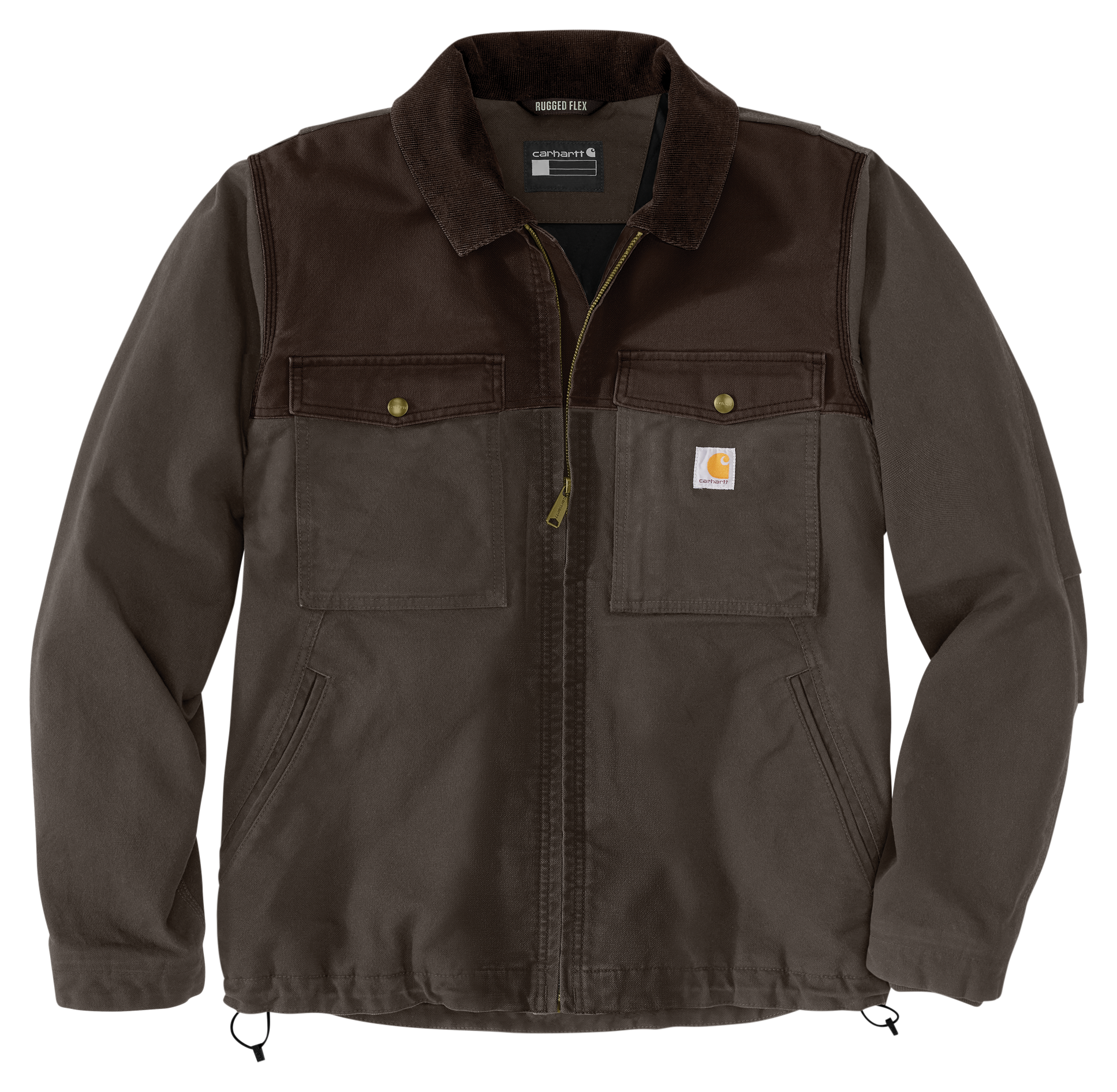 Image of Carhartt Montana Rugged Flex Duck Relaxed-Fit Insulated Jacket - Dark Coffee/Dark Brown