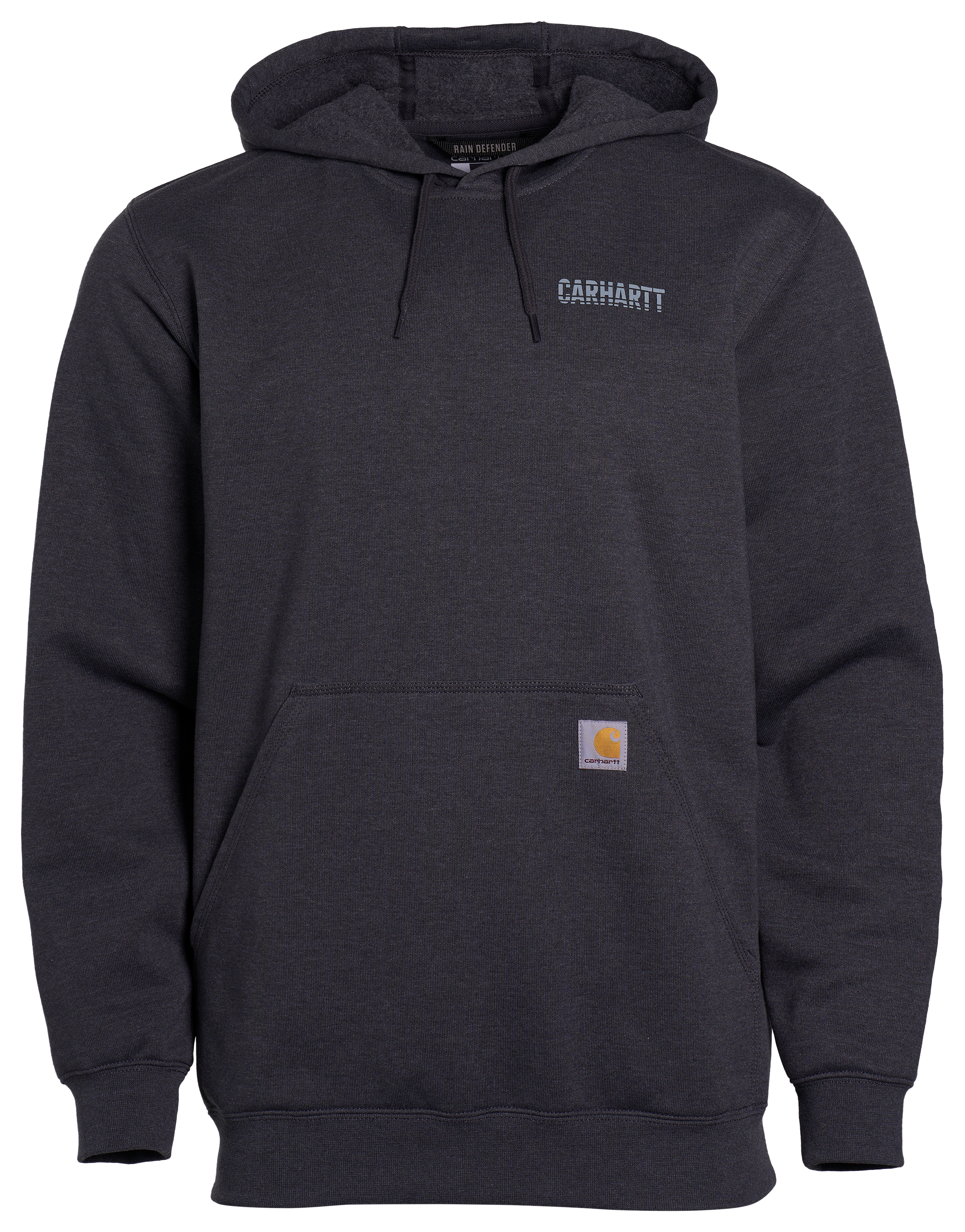 Image of Carhartt Paxton Rain Defender Logo Graphic Sweatshirt - Carbon Heather