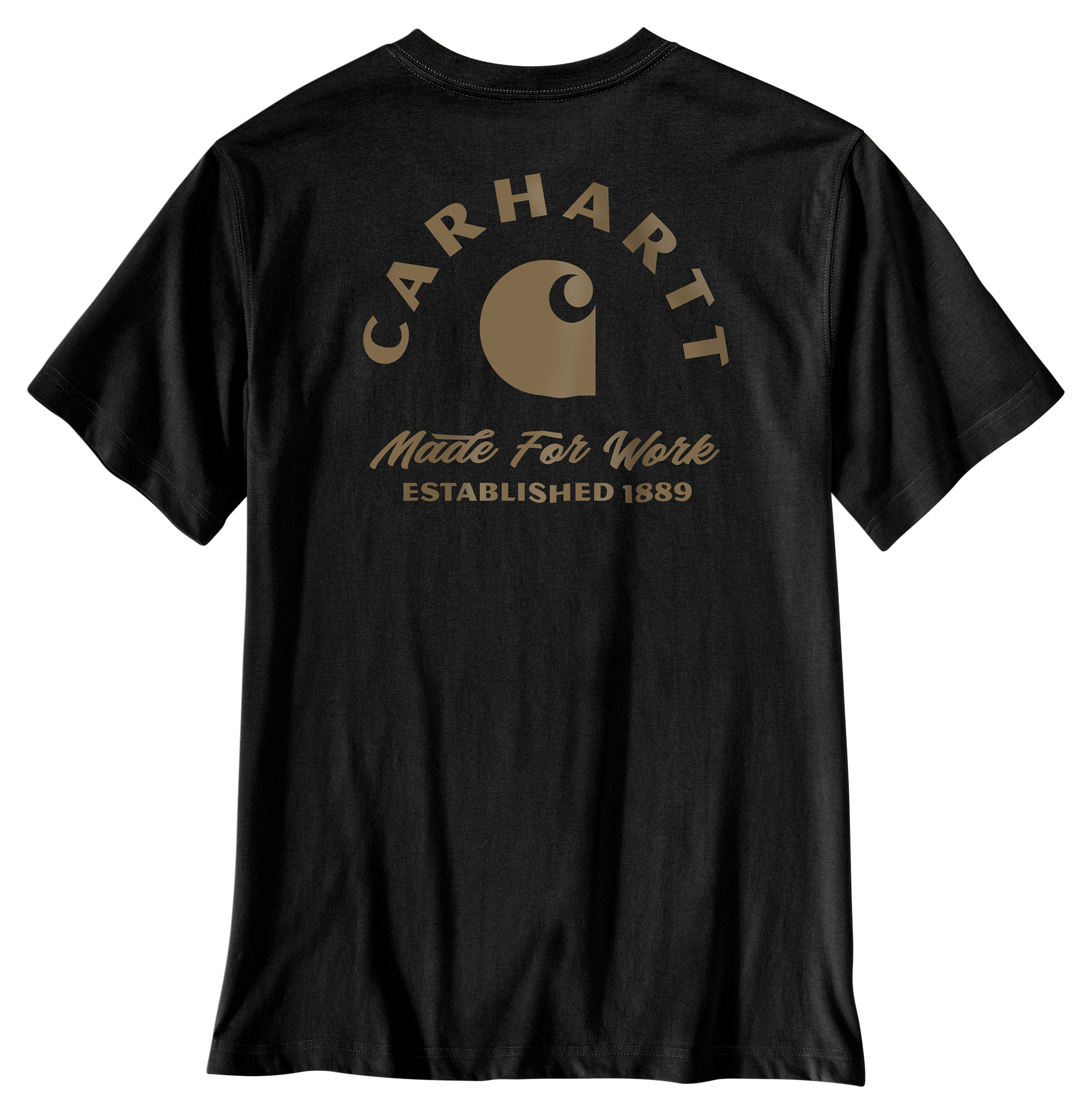 Image of Carhartt Irvine Work Relaxed-Fit Short-Sleeve T-Shirt - Black