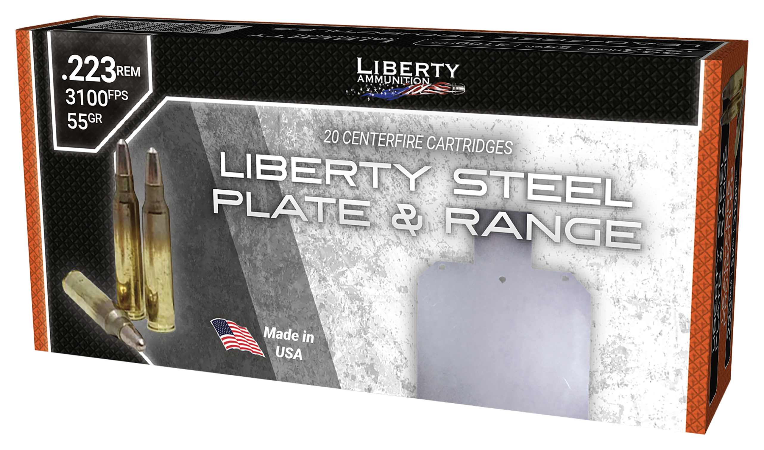 Image of Liberty Ammunition Steel Plate & Range .223 Rem 55 Grain Rifle Ammo