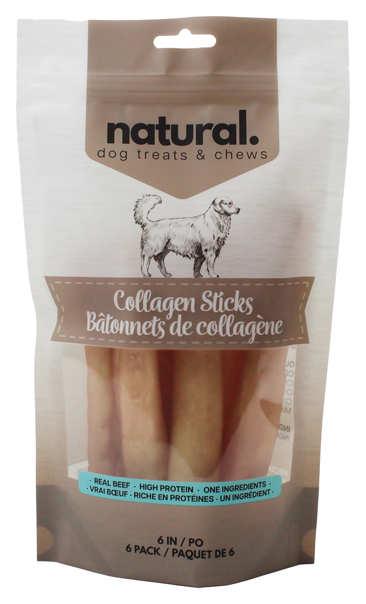 Natural Natural Collagen Stick Dog Chews -  6" - 6 Pack - $9.99 at Bass Pro Shops