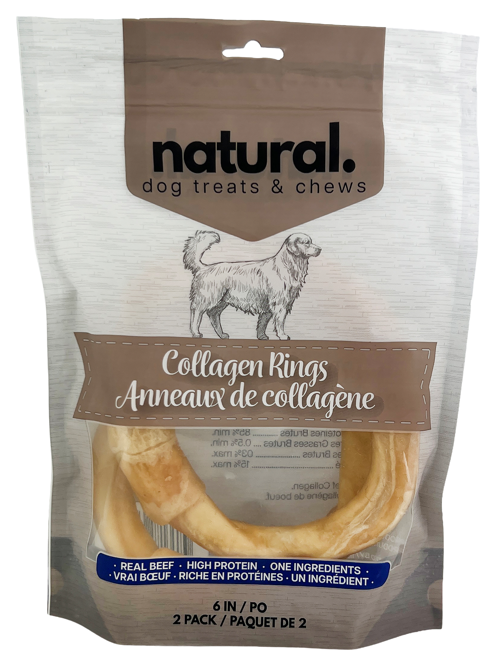 Natural Natural Collagen Donut Chew - Beef - 6" - 2 Pack - $9.99 at Bass Pro Shops