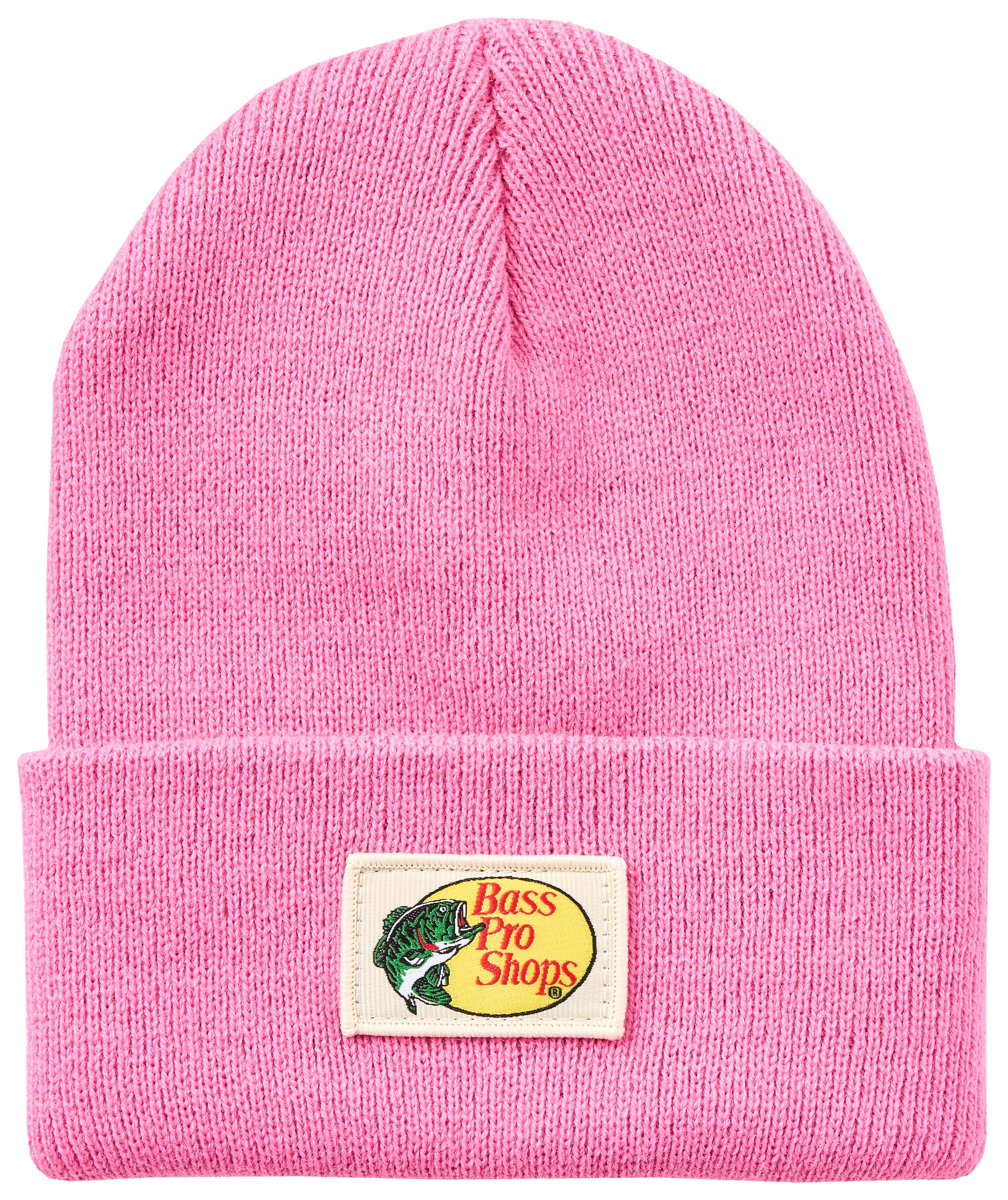 Image of Bass Pro Shops Knit Sewn-On Logo Label Beanie for Kids - Chateau Pink