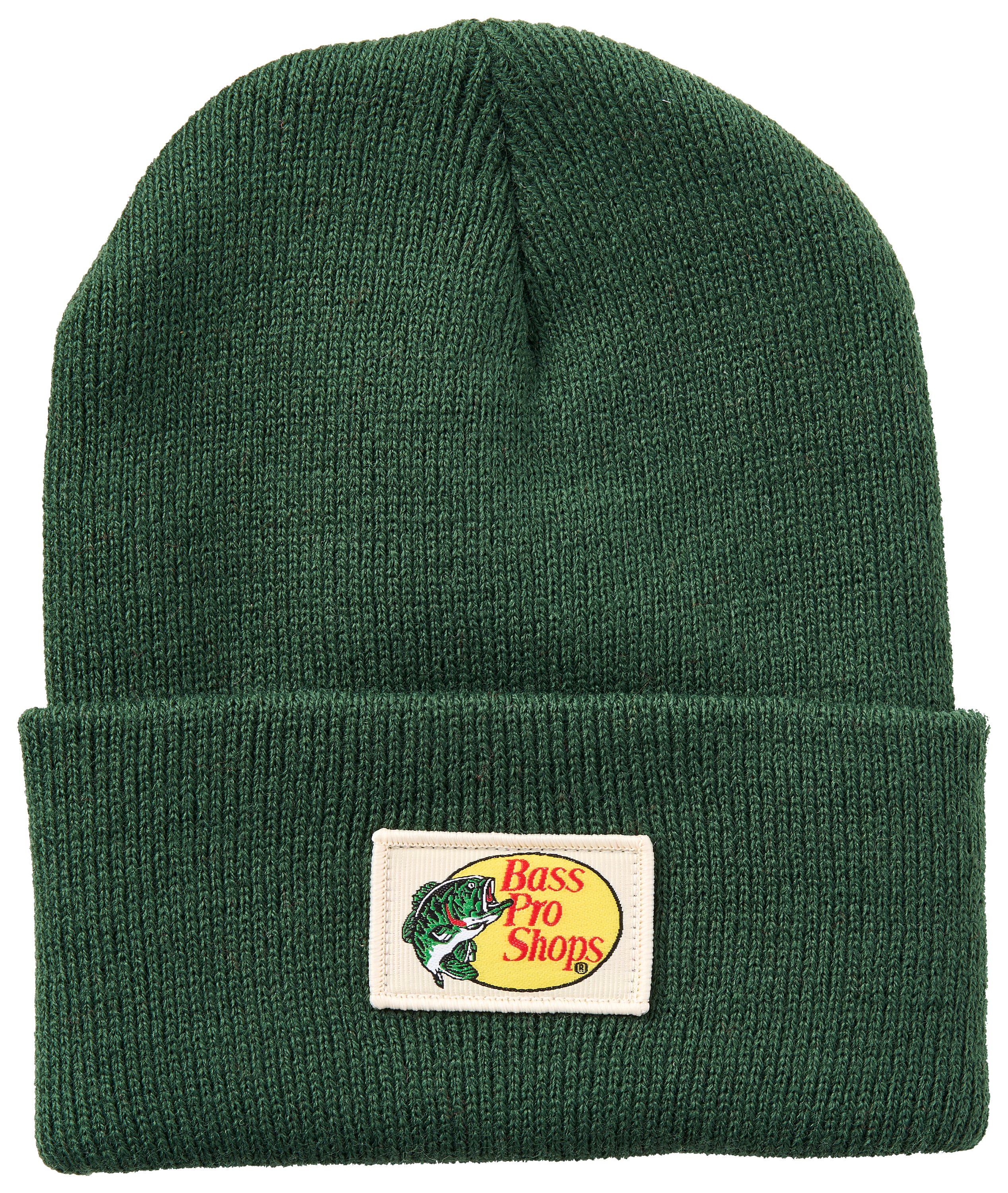 Image of Bass Pro Shops Knit Sewn-On Logo Label Beanie for Kids - Pine Needle