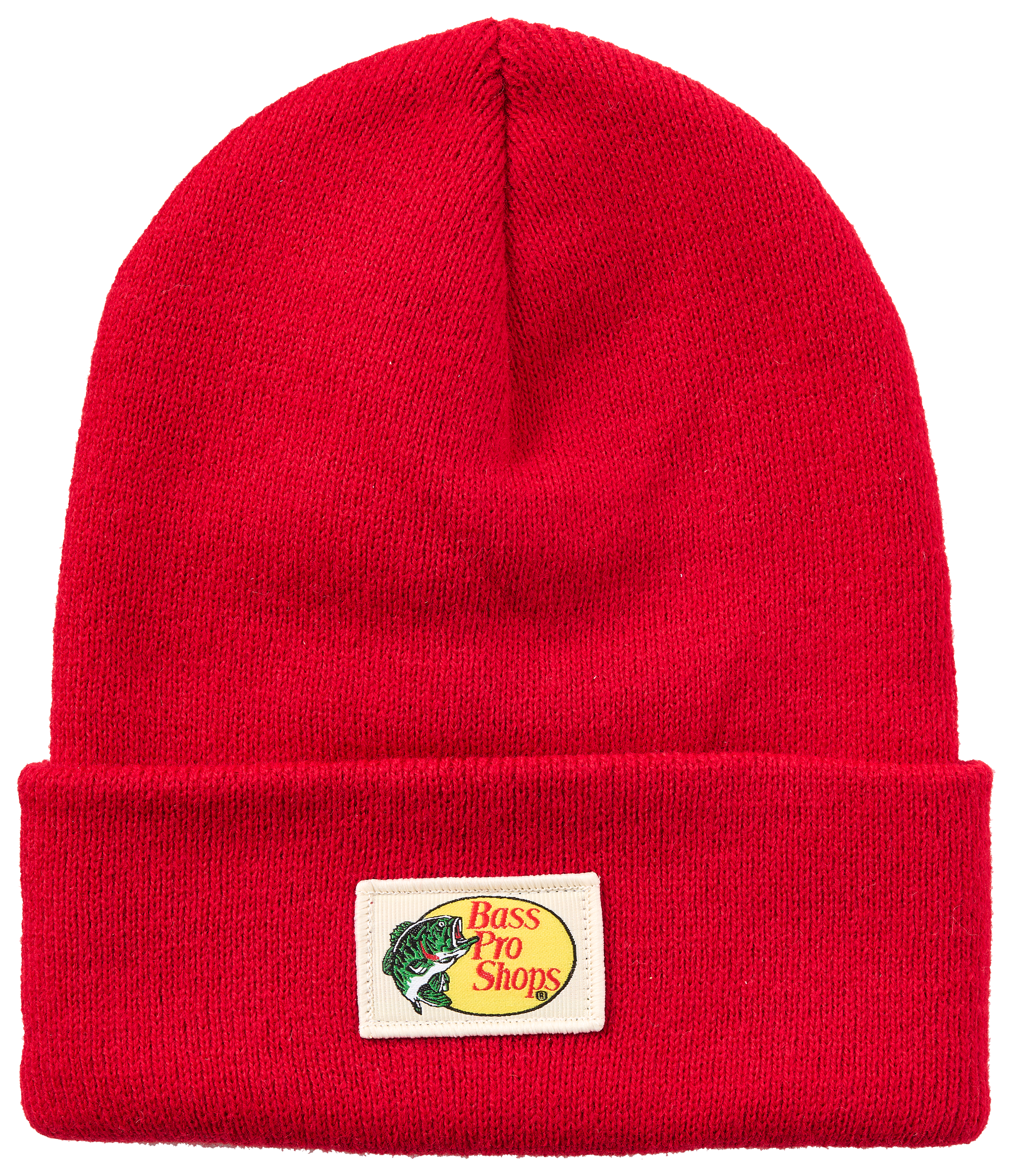 Image of Bass Pro Shops Logo Label Knit Cuff Beanie - Red