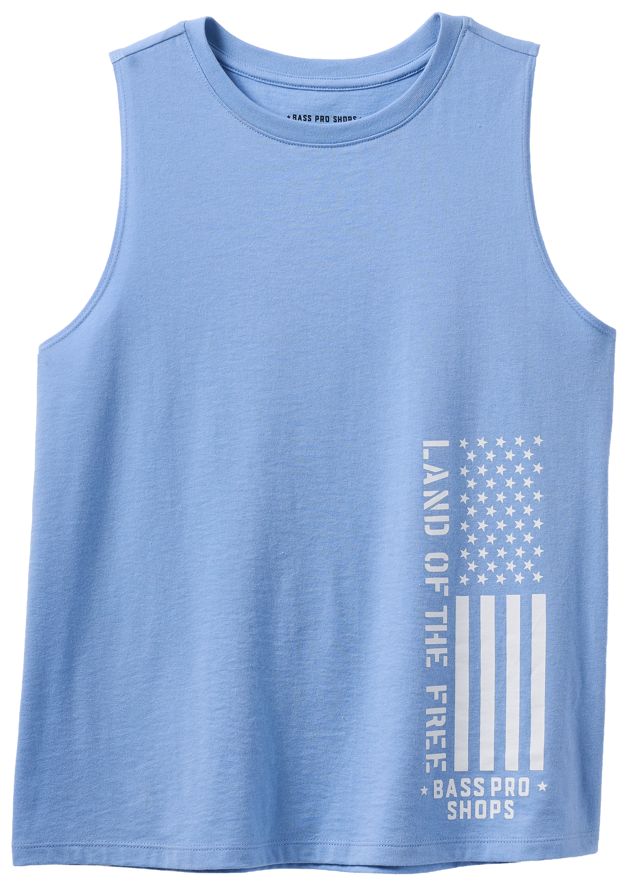 Image of Land of the Free Vertical Logo Muscle Tank