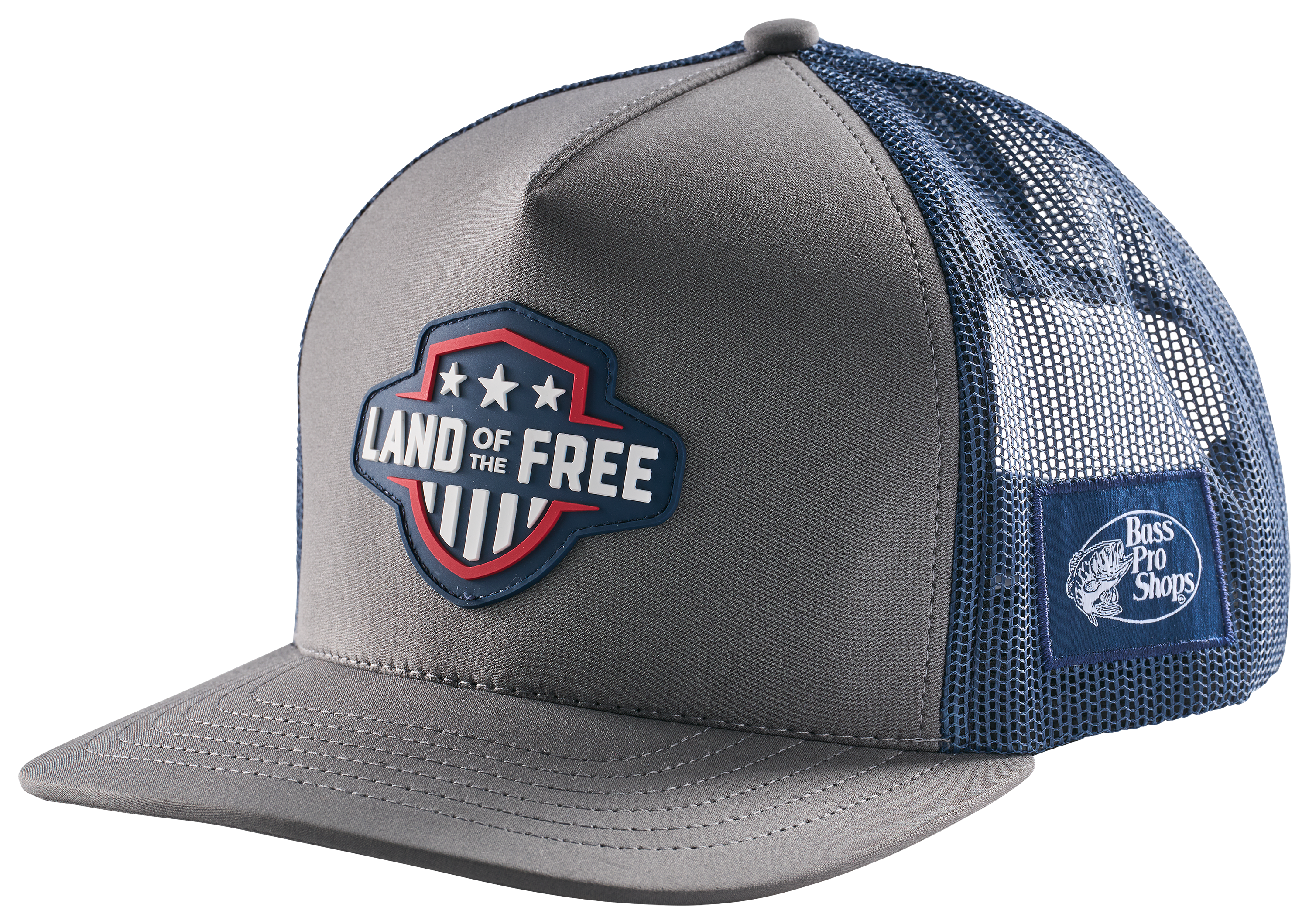 Image of Land of the Free Shield Patch Mesh-Back Cap - Charcoal/Navy