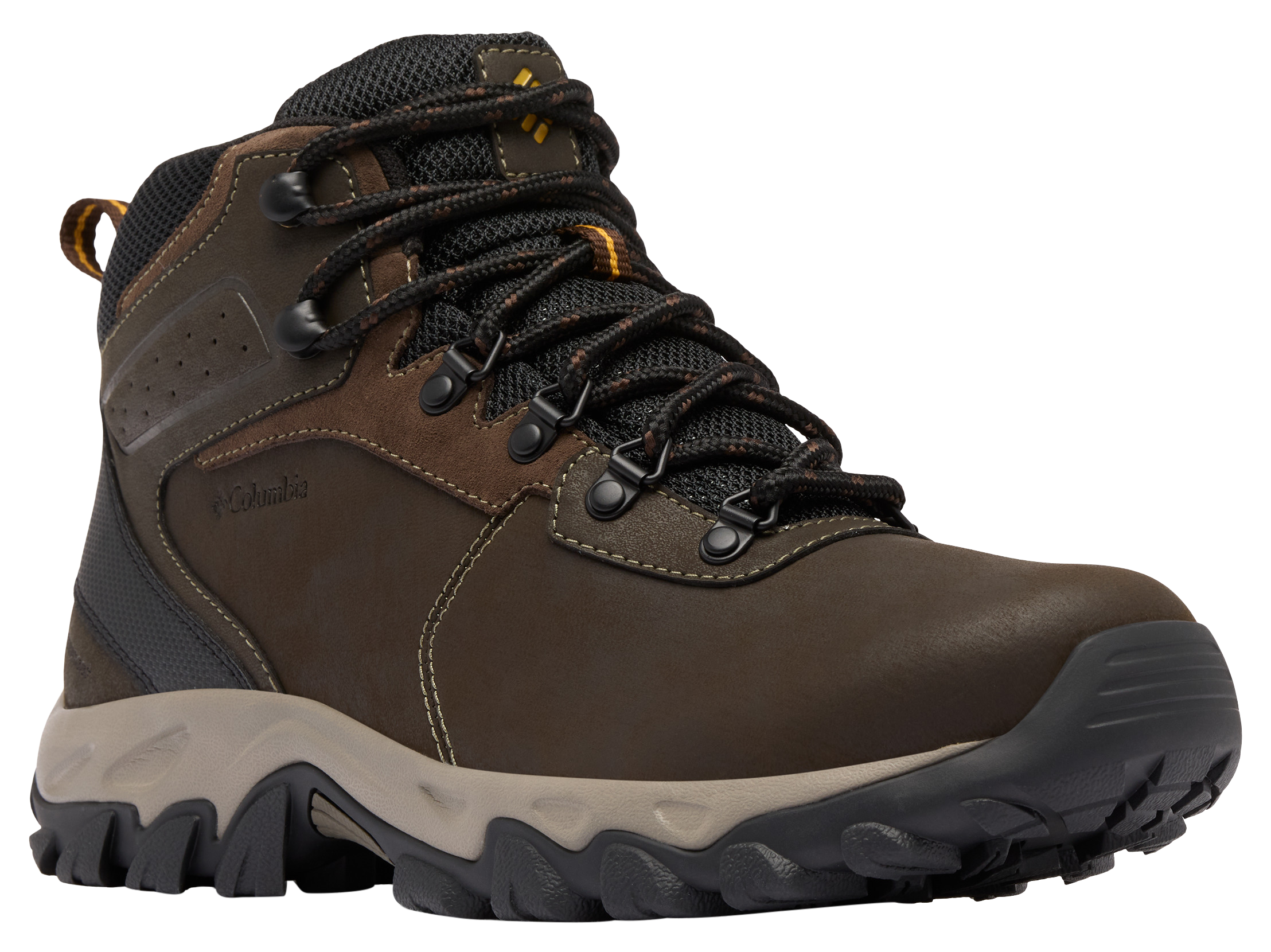 Image of Columbia Newton Ridge Plus II Waterproof Hiking Boots for Men - Cordovan/Squash