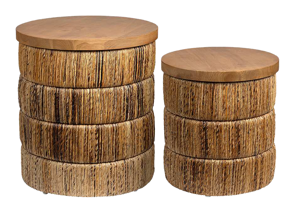 Image of Crestview Collection Choco Nesting Storage 2-Piece Table Set