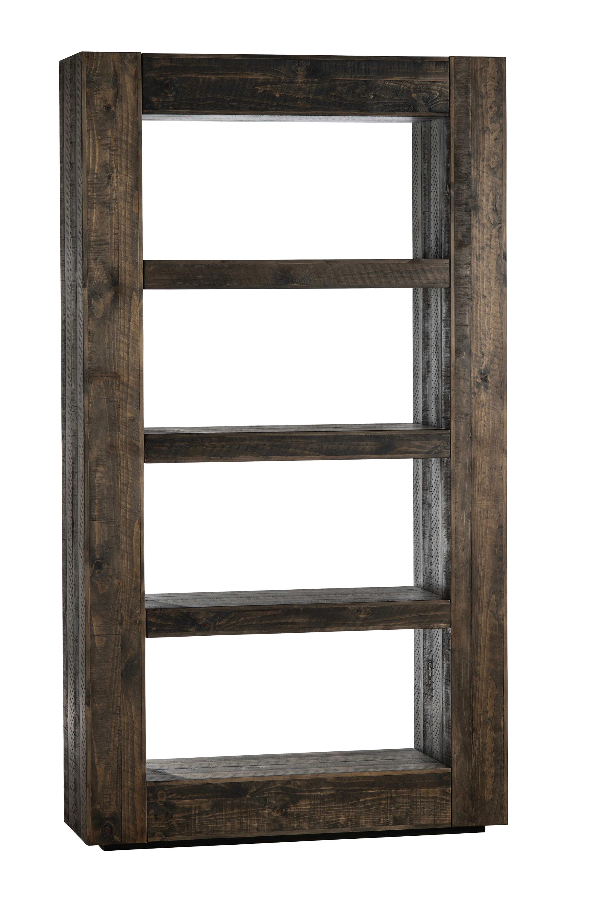 Image of Crestview Collection Rustic 4-Shelf Etagere Bookcase