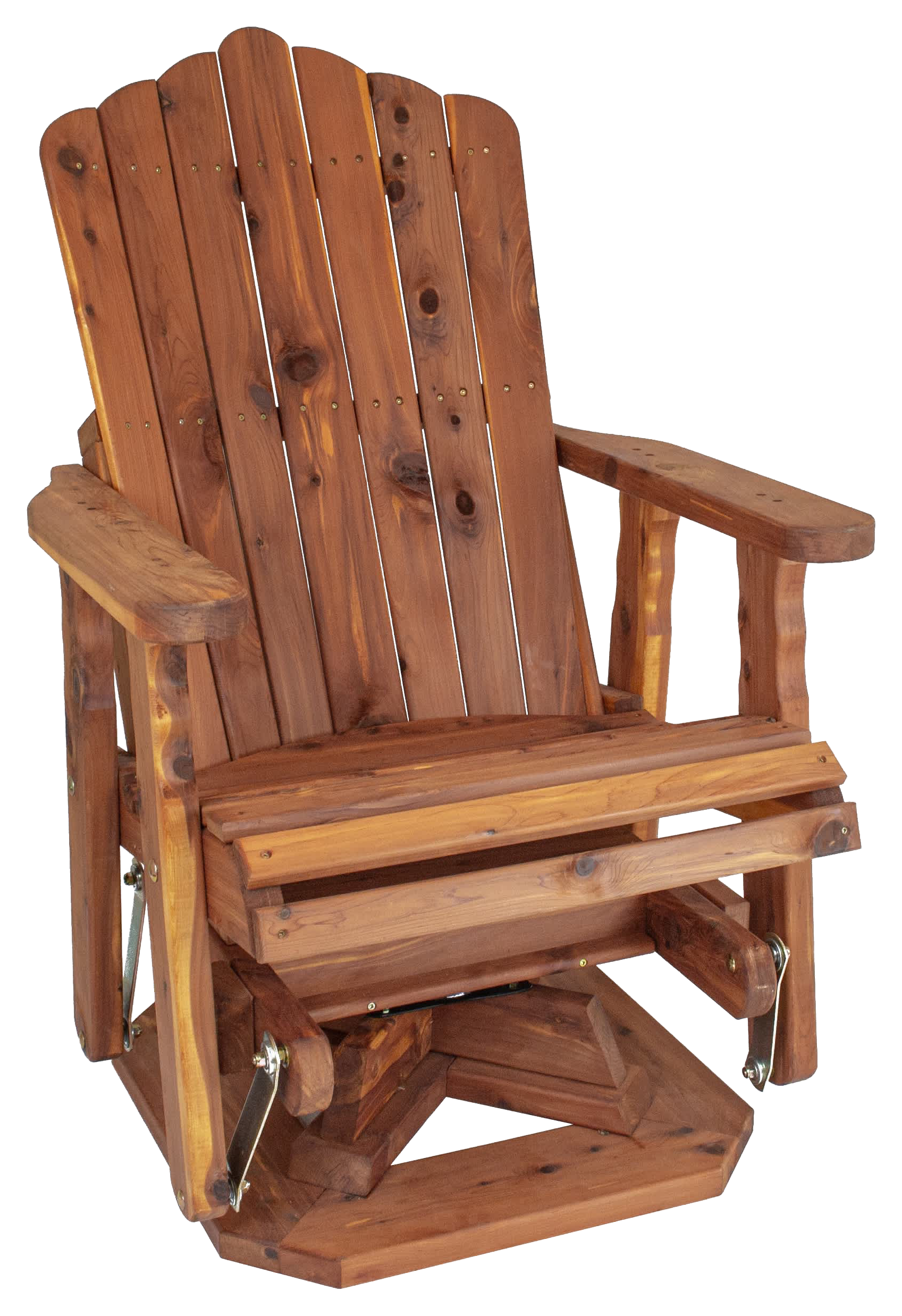 Image of American Furniture Classics Cedar Adirondack Swivel Glider Chair