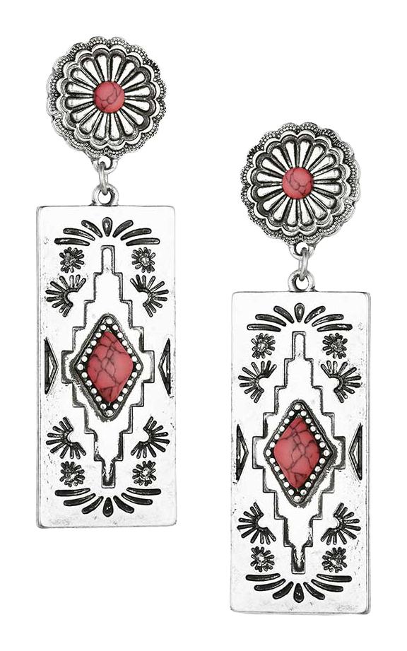 Image of Montana Silversmiths Bar B Pink Earrings