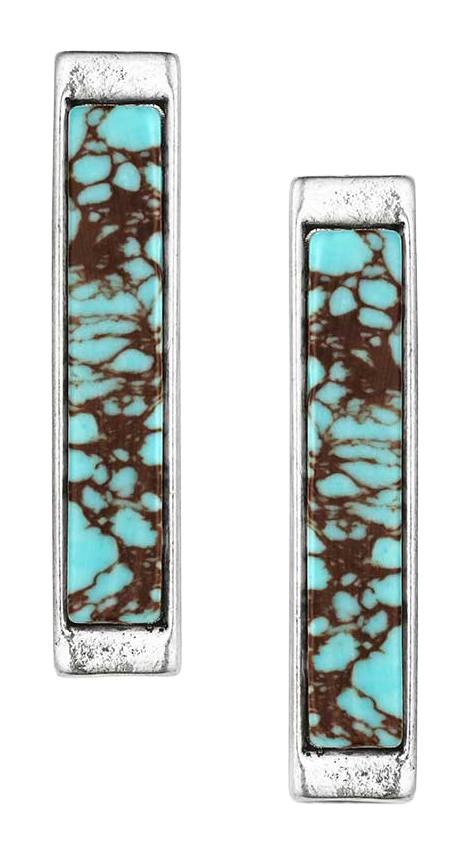 Image of Montana Silversmiths Turquoise River Earrings