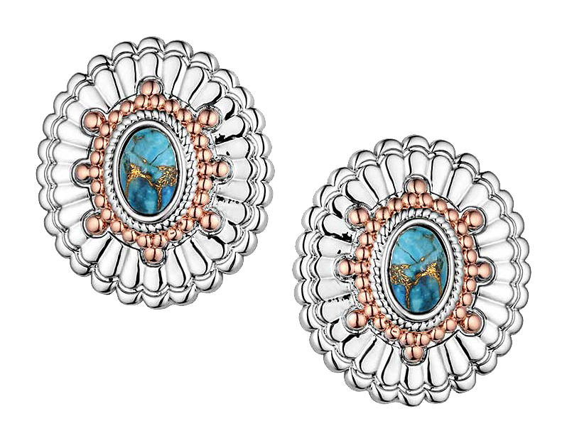 Image of Montana Silversmiths Turquoise Sunburst Earrings