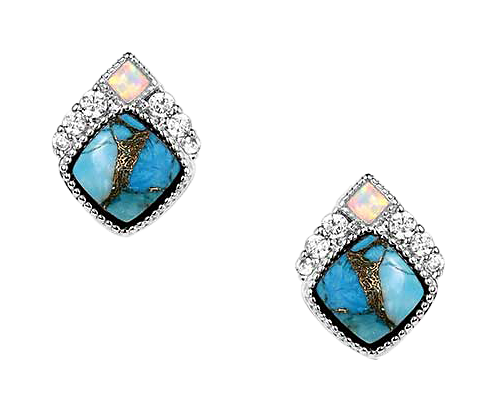 Image of Montana Silversmiths Crowned Glacier Earrings
