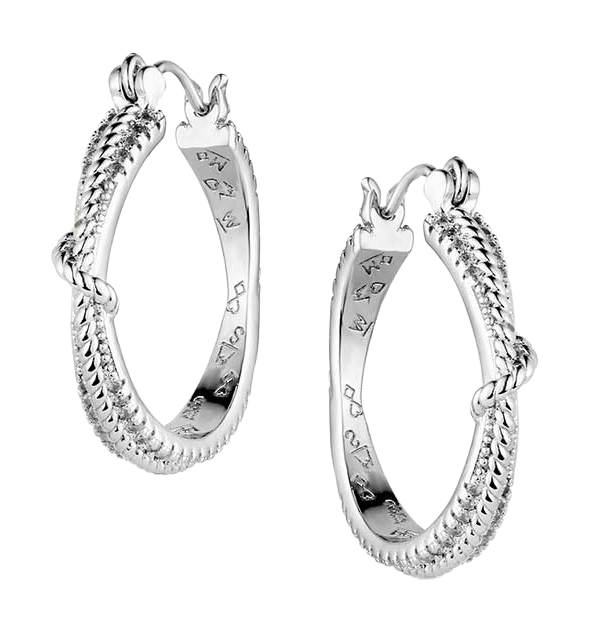 Image of Montana Silversmiths Cowgirl Ice Hoop Earrings