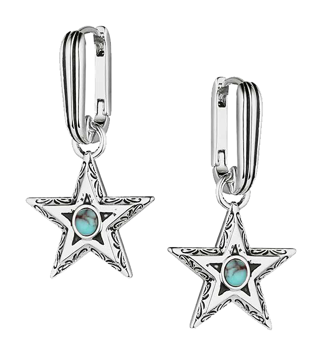 Image of Montana Silversmiths Lucky Star Turquoise Earrings