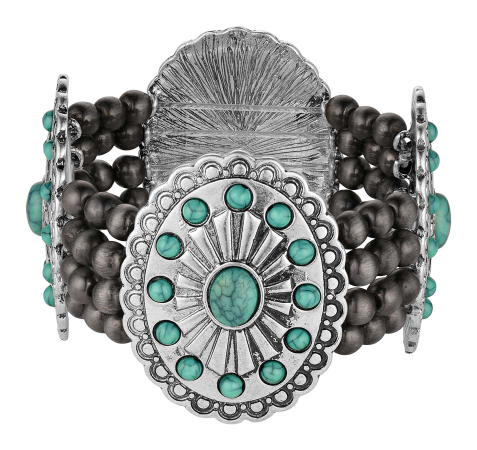 Image of Montana Silversmiths Taos Concho Beaded Bracelet