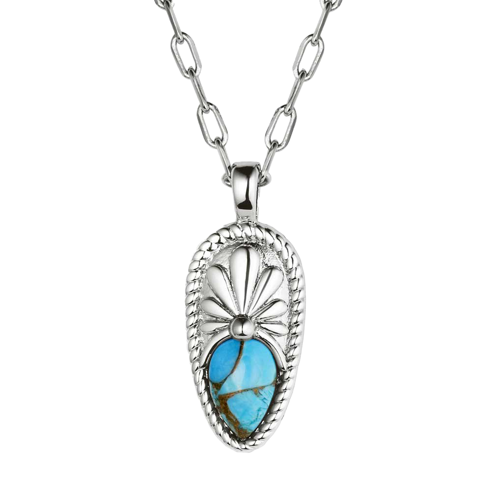 Image of Montana Silversmiths Pointed Path Turquoise Necklace