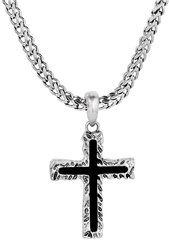 Image of Montana Silversmiths Roughstock Cross Necklace