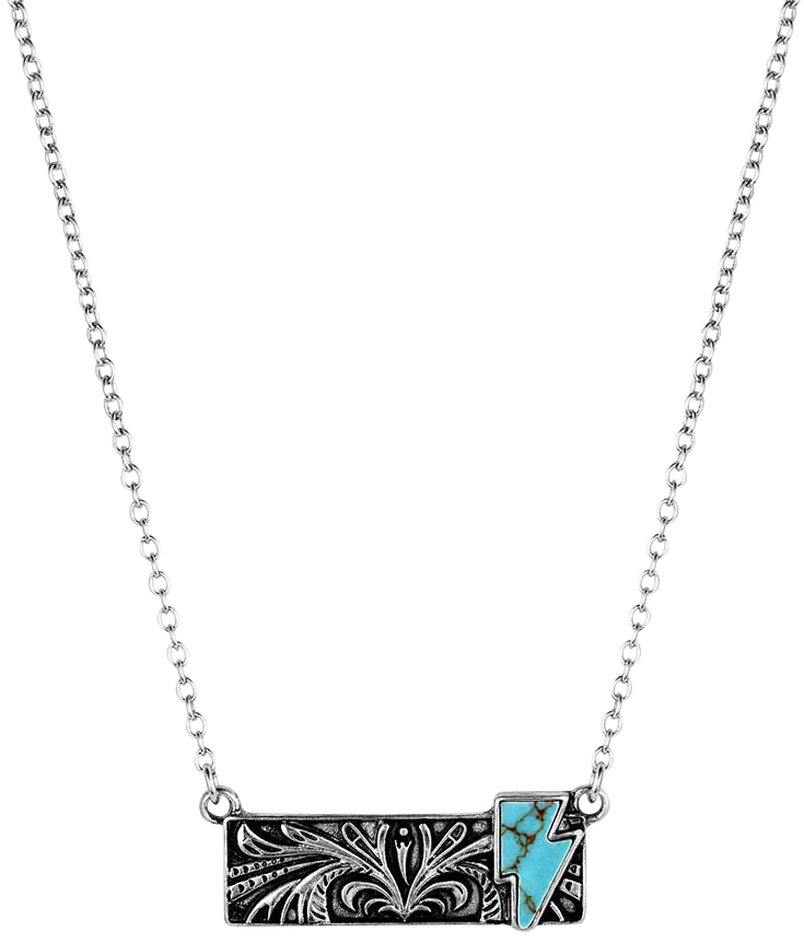 Image of Montana Silversmiths Blue Northern Bar Necklace