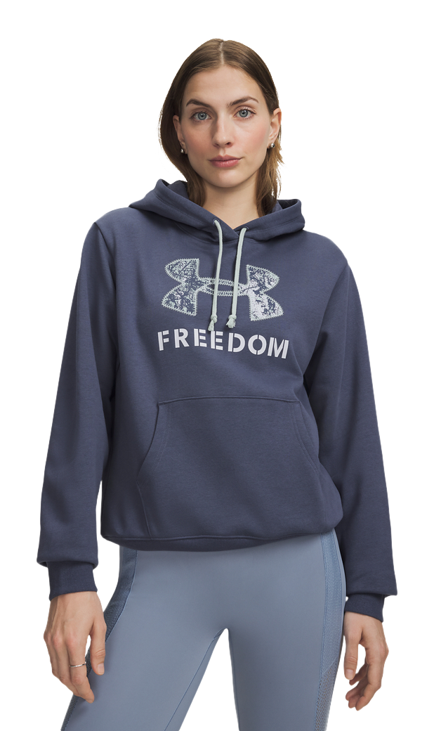 Image of Under Armour Freedom Rival Fleece Hoodie - Downpour Gray/Distant Gray