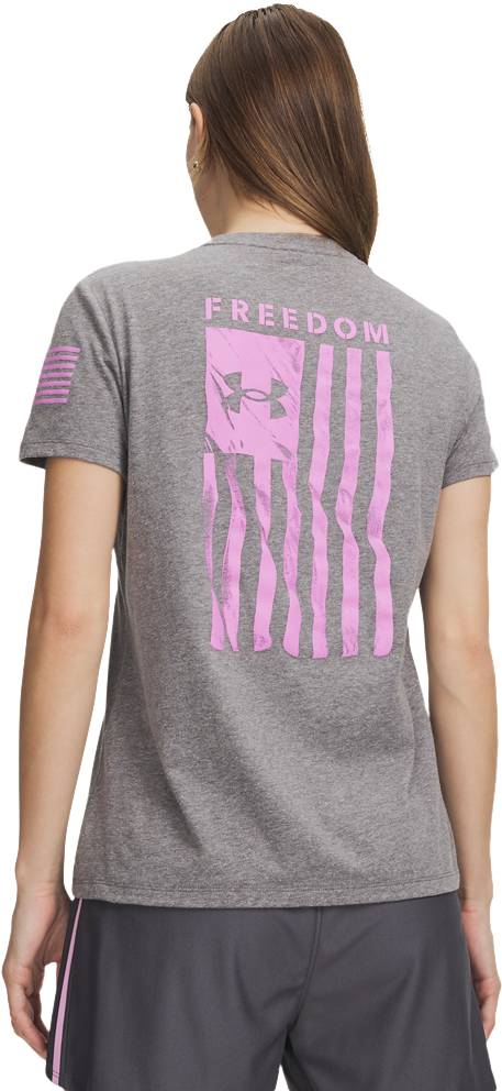 Image of Under Armour Freedom Flag Supersoft Short-Sleeve T-Shirt - Castlerock