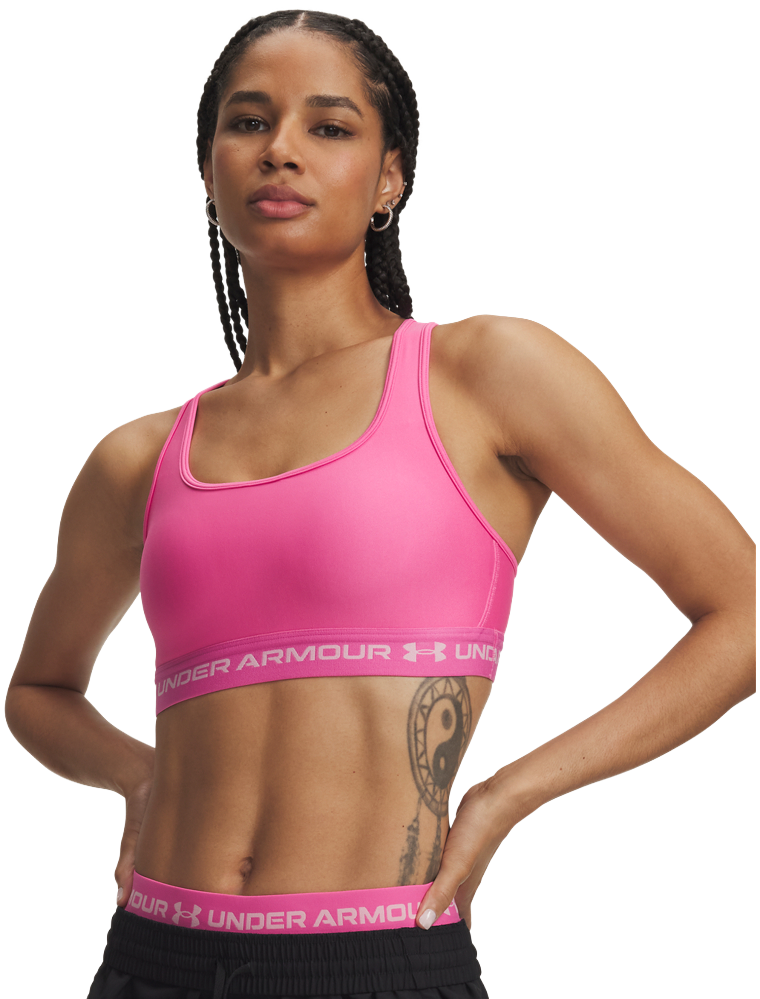 Under Armour Under Armour Crossback Mid Sports Bra - Pink Frenzy - $38.00 at Bass Pro Shops