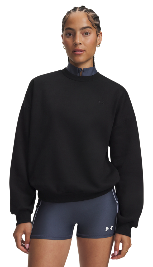 Under Armour Icon Fleece: Reinvented Crew-Neck Sweatshirt - Ultimate Black