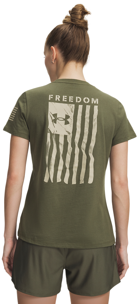 Image of Under Armour Freedom Flag Supersoft Short-Sleeve T-Shirt - Marine OD Green