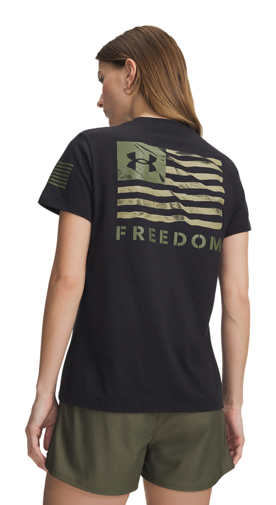 Image of Under Armour Freedom Banner Short-Sleeve T-Shirt - Black/Marine OD Green