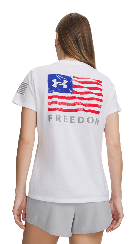 Image of Under Armour Freedom Banner Short-Sleeve T-Shirt - White/Steel