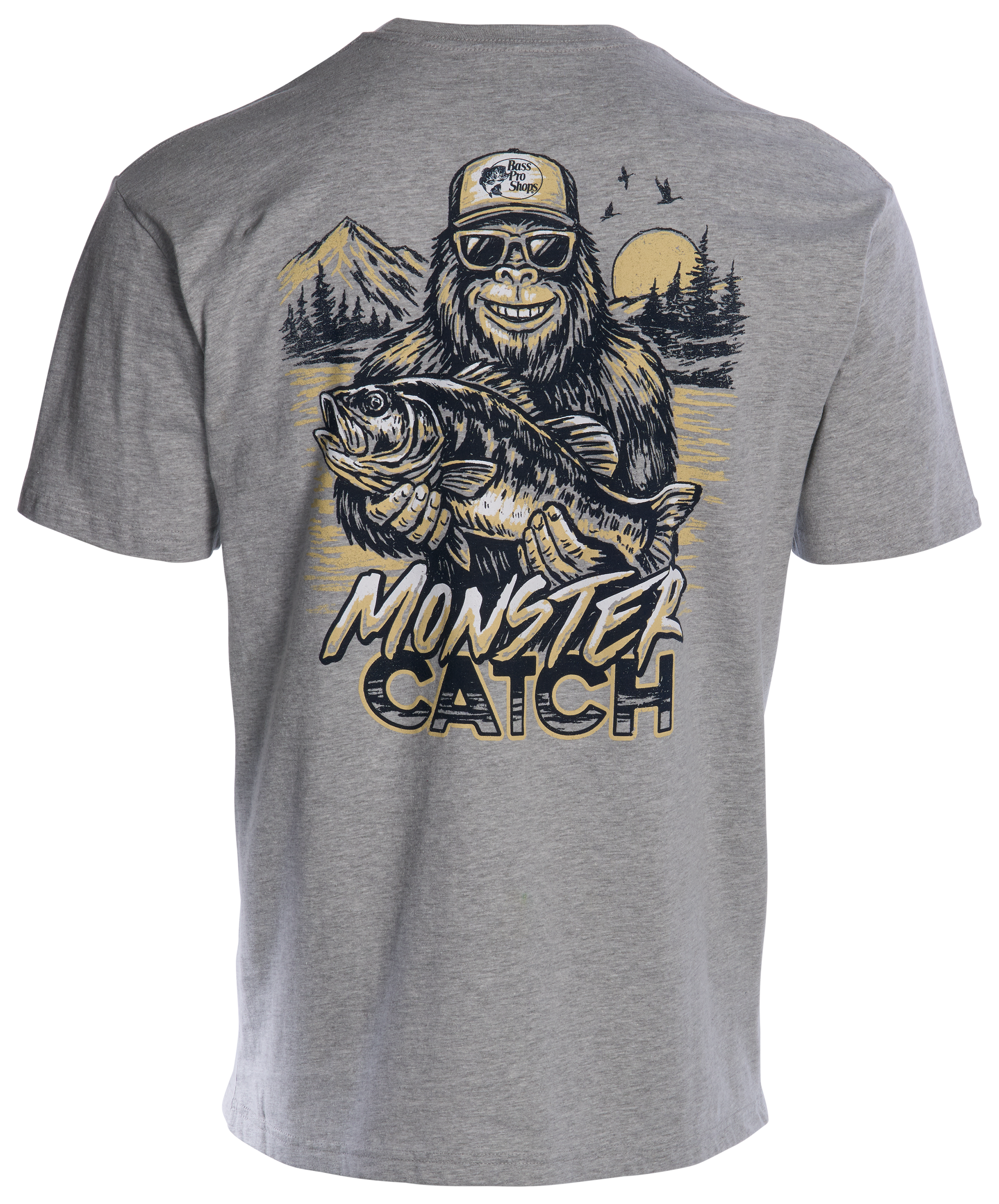 Image of Bass Pro Shops Monster Catch Short-Sleeve T-Shirt - Heather Grey